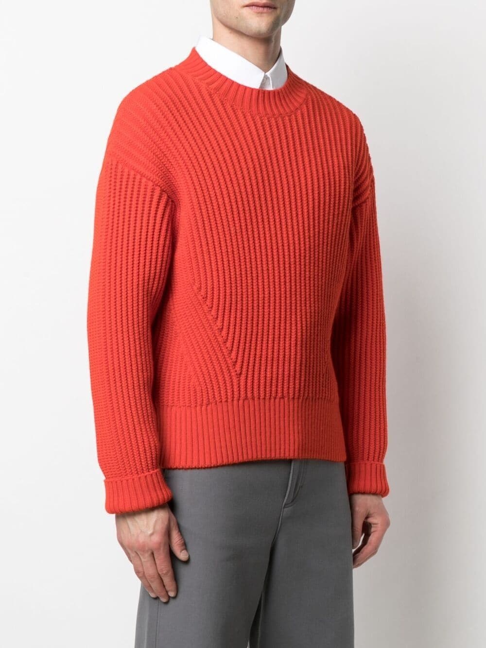 ribbed-knit virgin wool jumper - 3