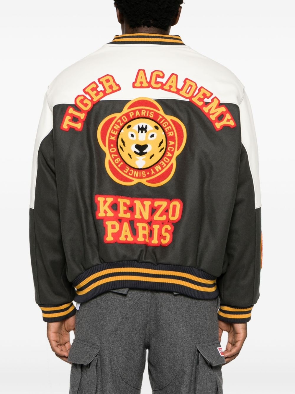Kenzo Tiger Academy logo-appliquÃ© bomber jacket - 4