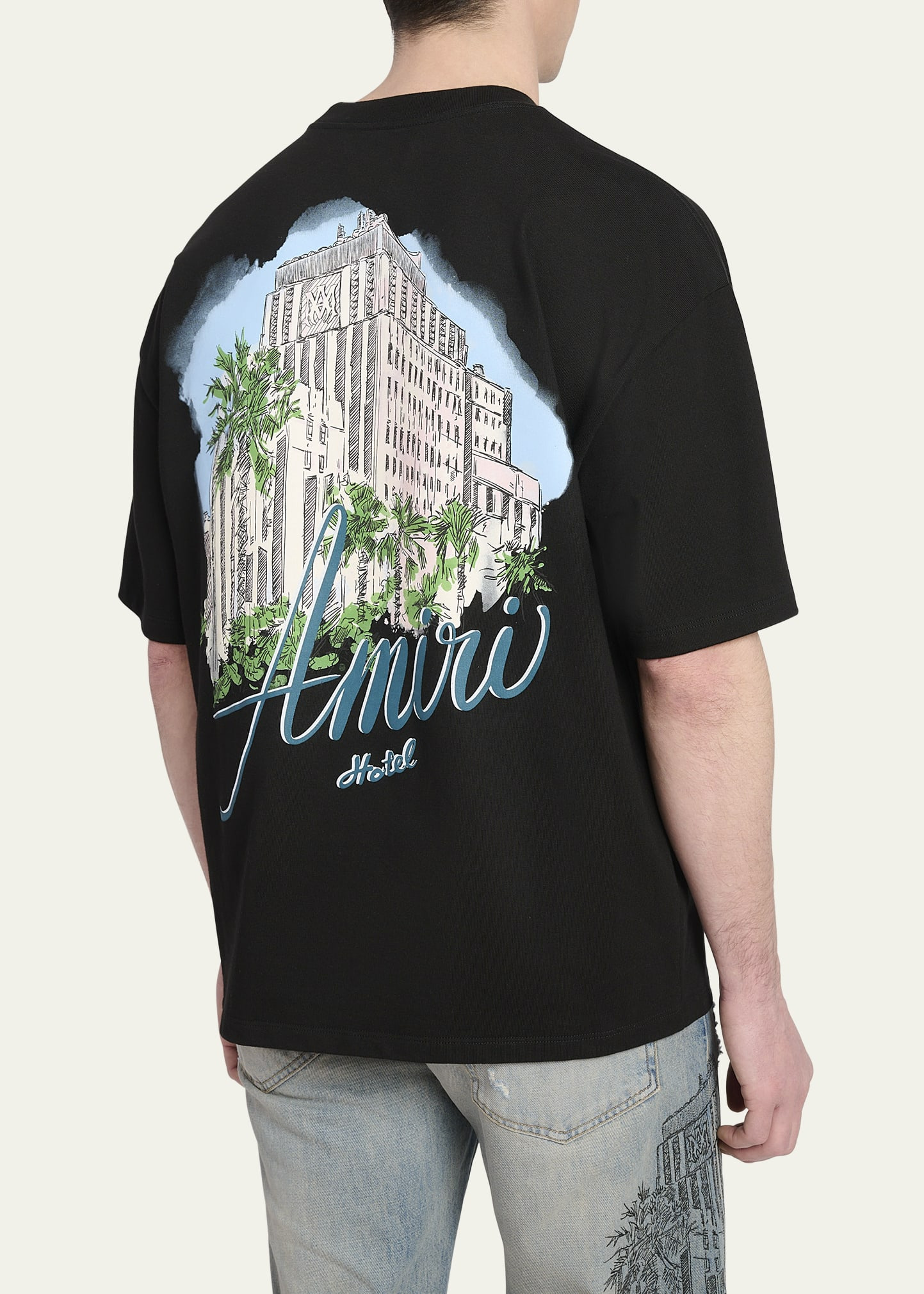 Men's Jersey Amiri Hotel Oversized Fit T-Shirt - 3