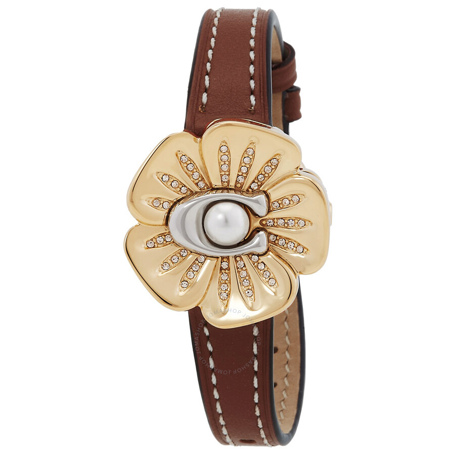 Coach Tea Rose Quartz Gold Dial Ladies Watch 14504149 - 4