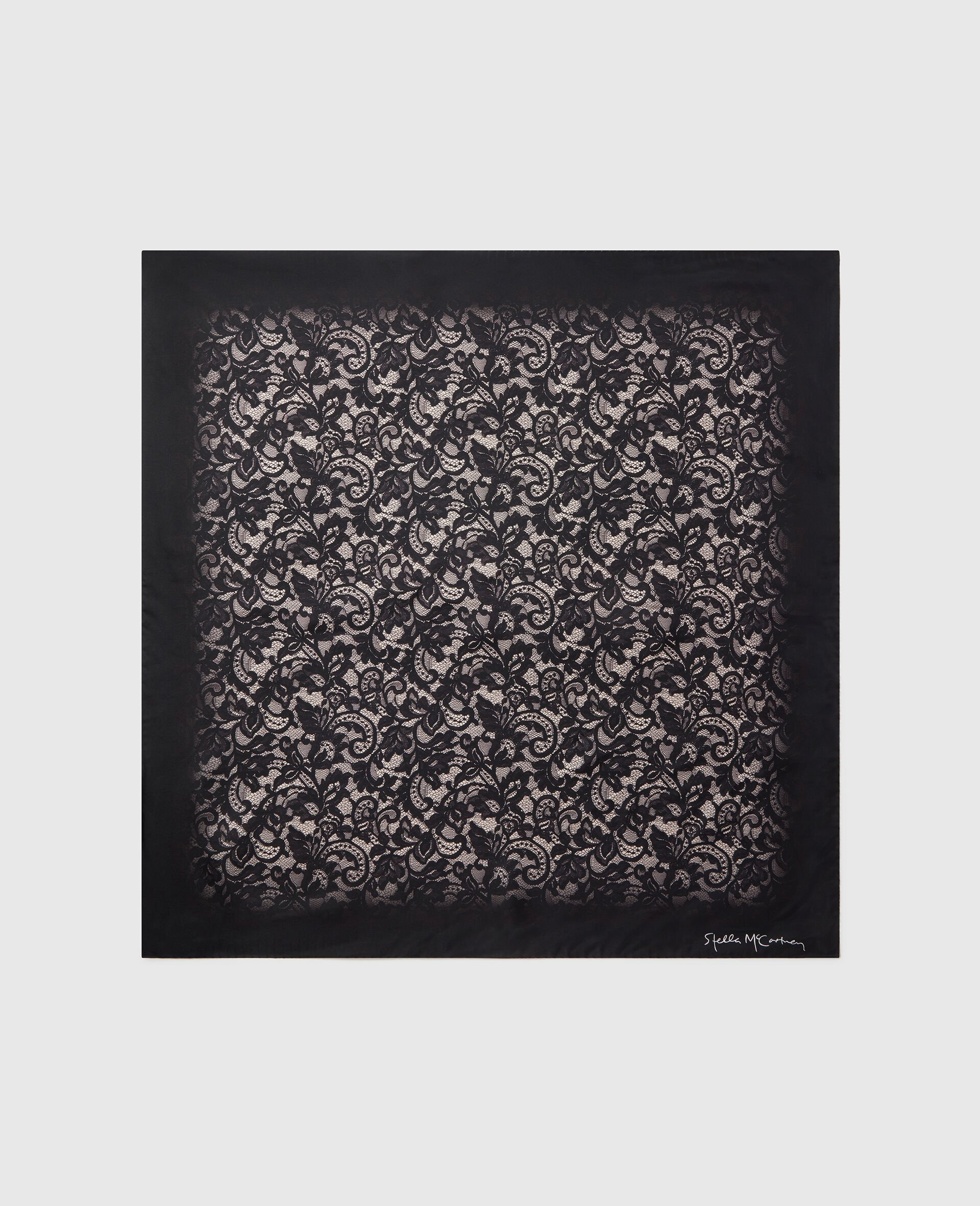 Lace Print Square Scarf - 1