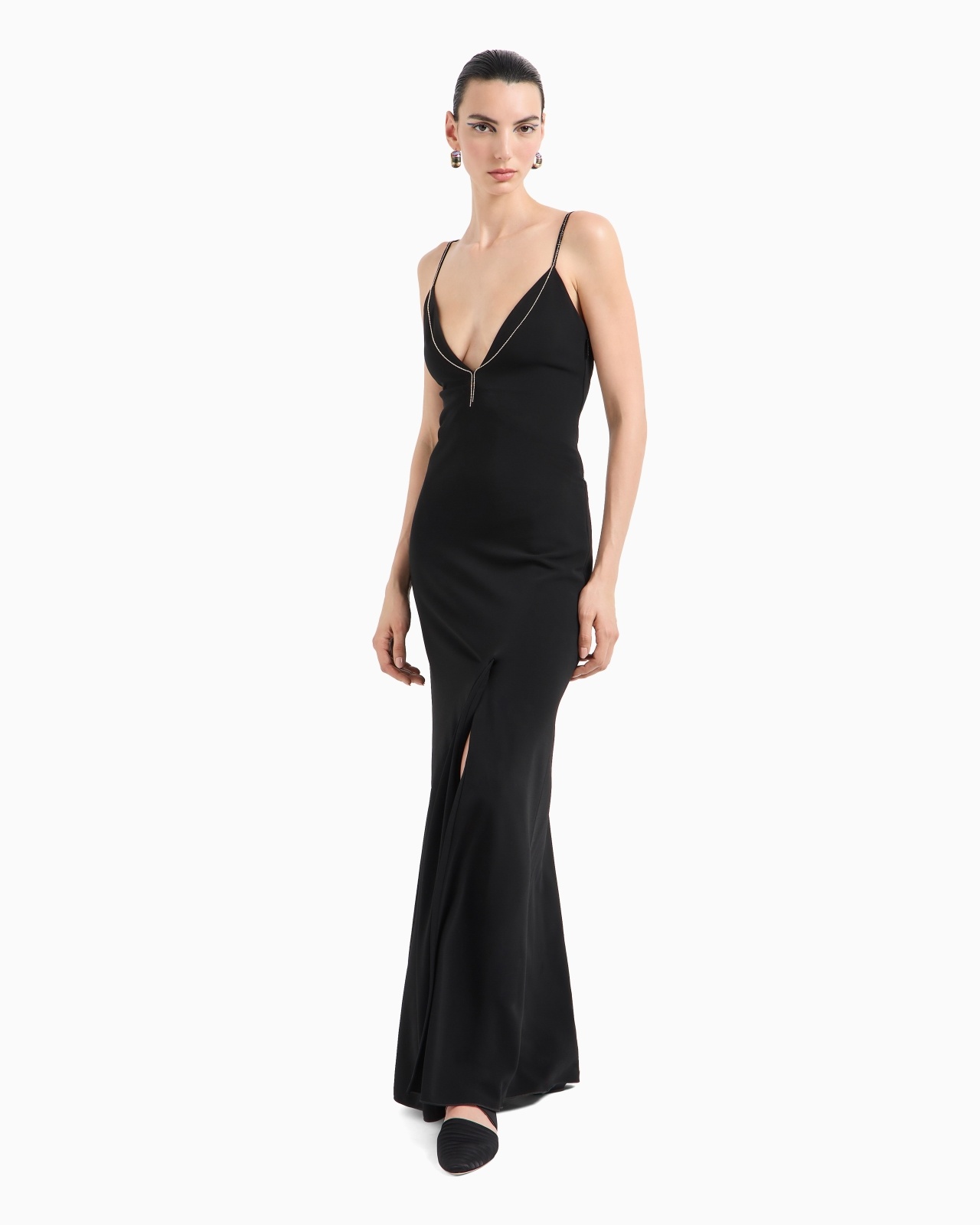 LONG VISCOSE-JERSEY DRESS - 2