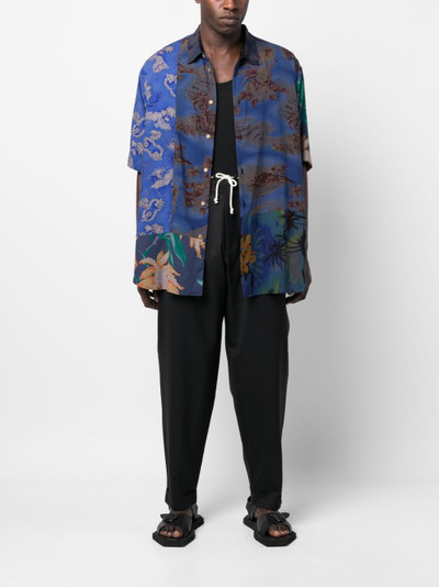MAGLIANO all-over graphic-print patchwork shirt outlook