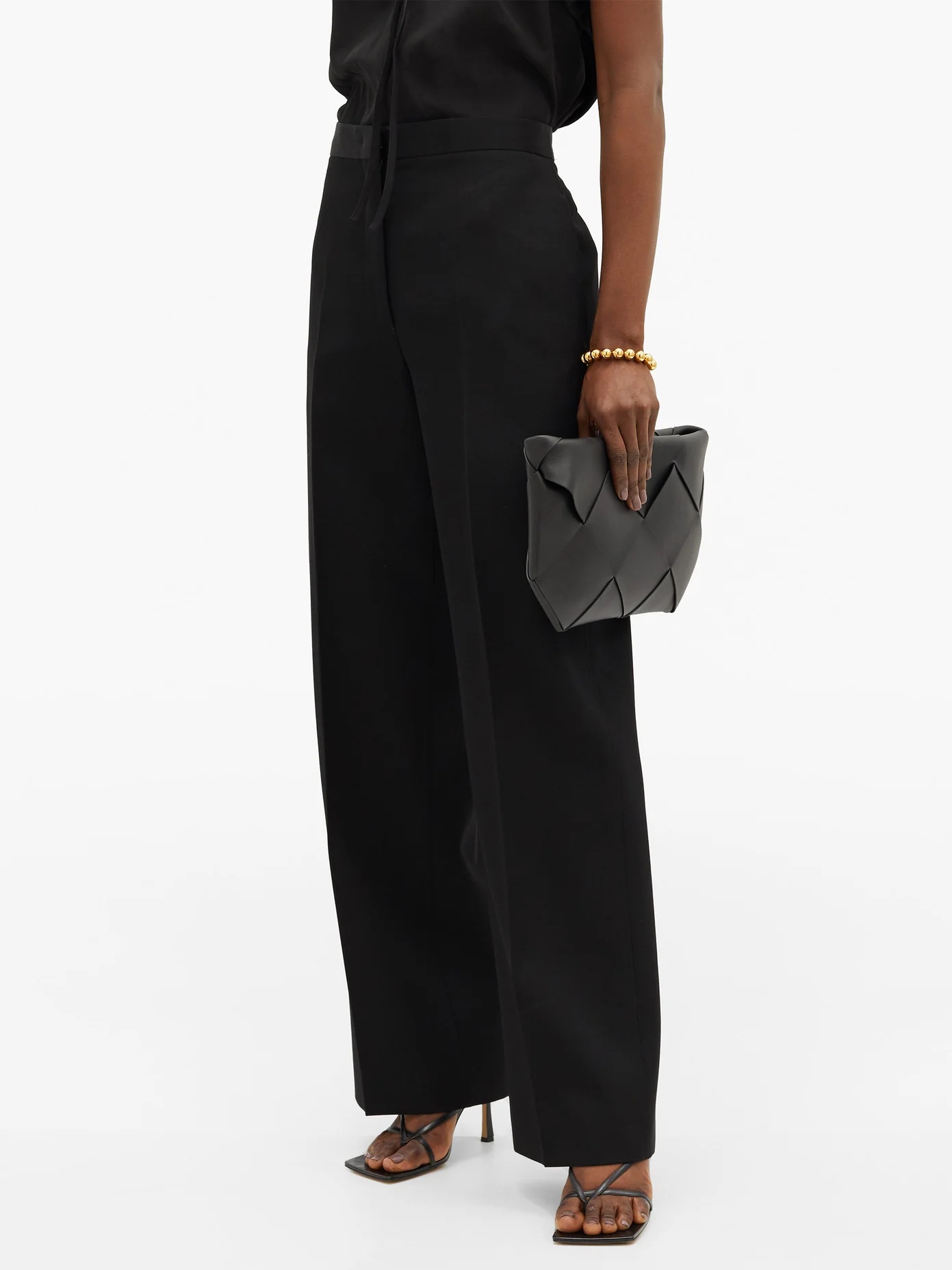 Nicholas high-rise wool wide-leg trousers - 6