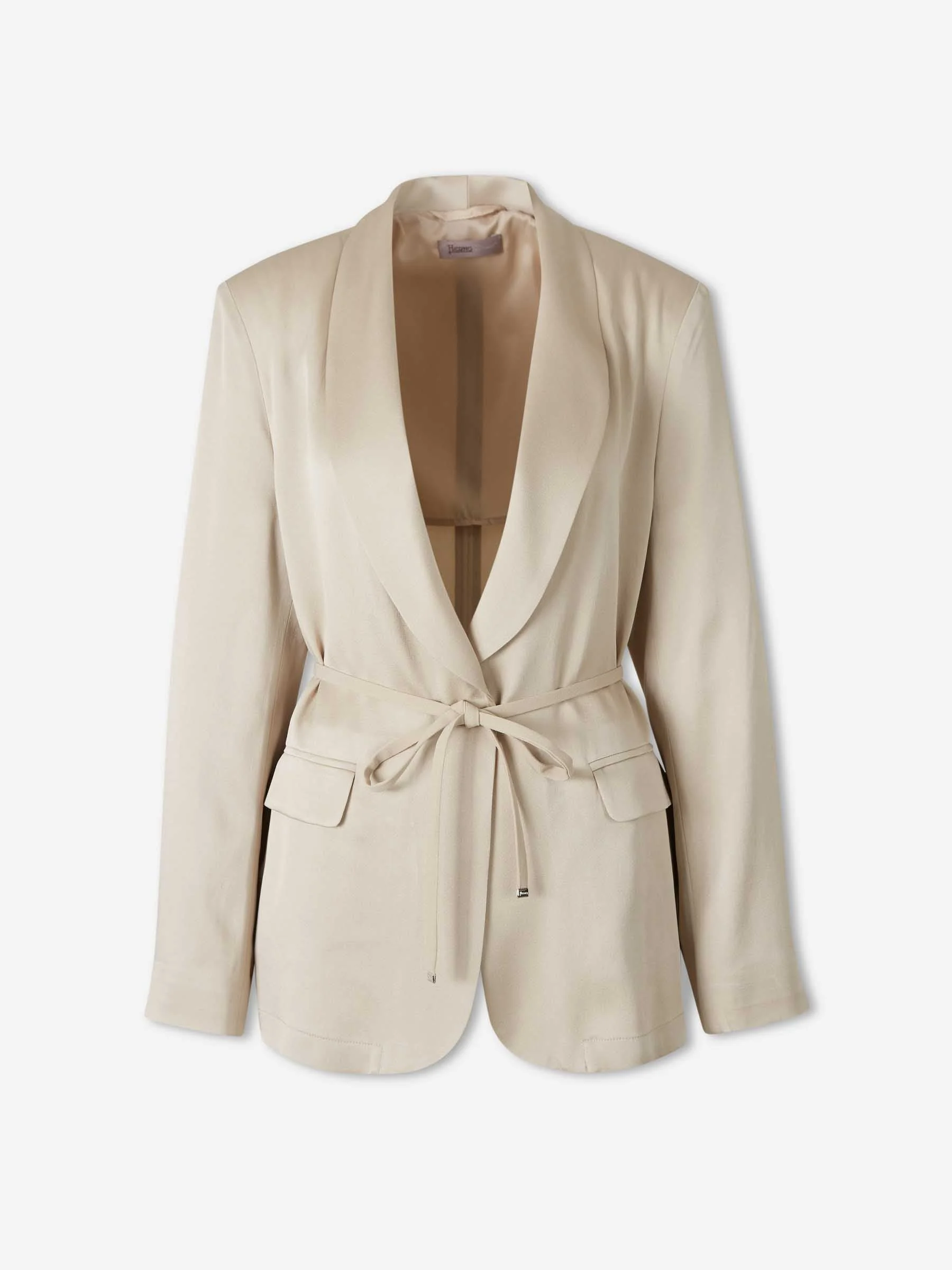 SATIN BLAZER WITH BOW - 1