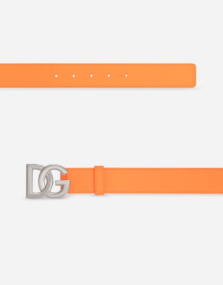 Calfskin belt with DG logo - 2
