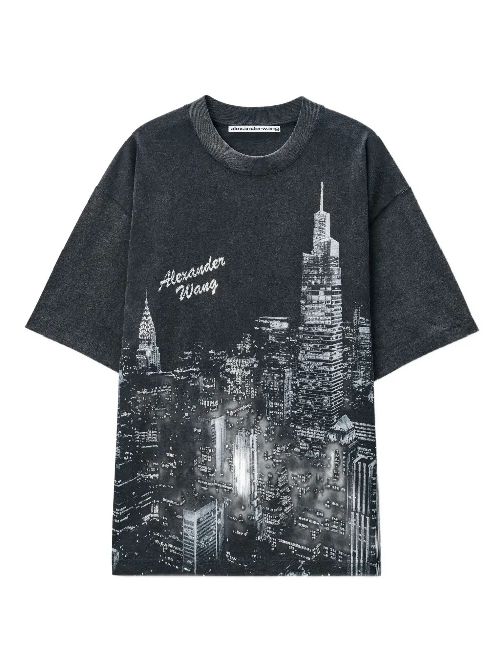 ALEXANDER WANG - Unisex Allover Hotfix Graphic Short Sleeve T-Shirt - 5