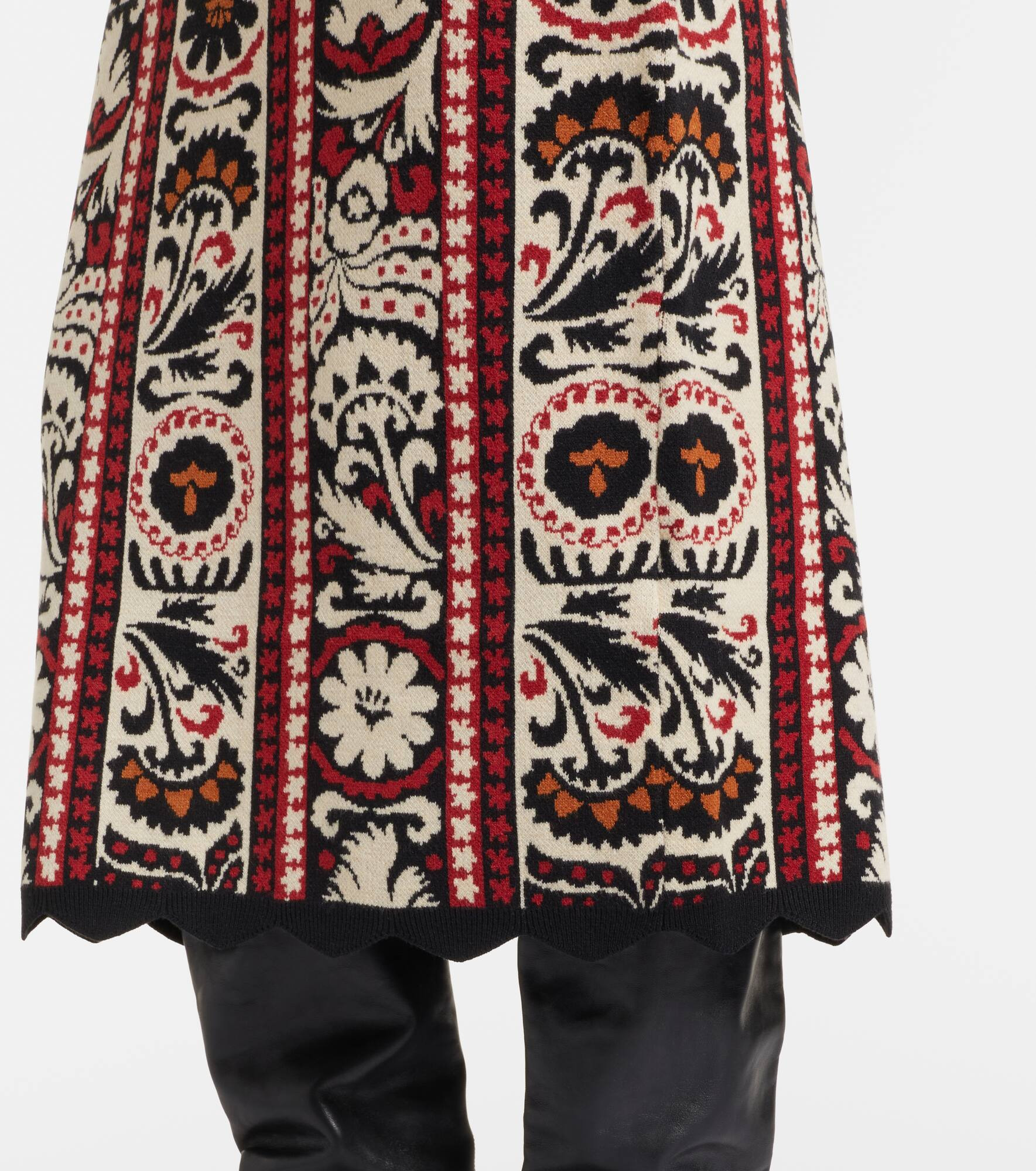 Tapestry Stripes jacquard midi skirt - 5