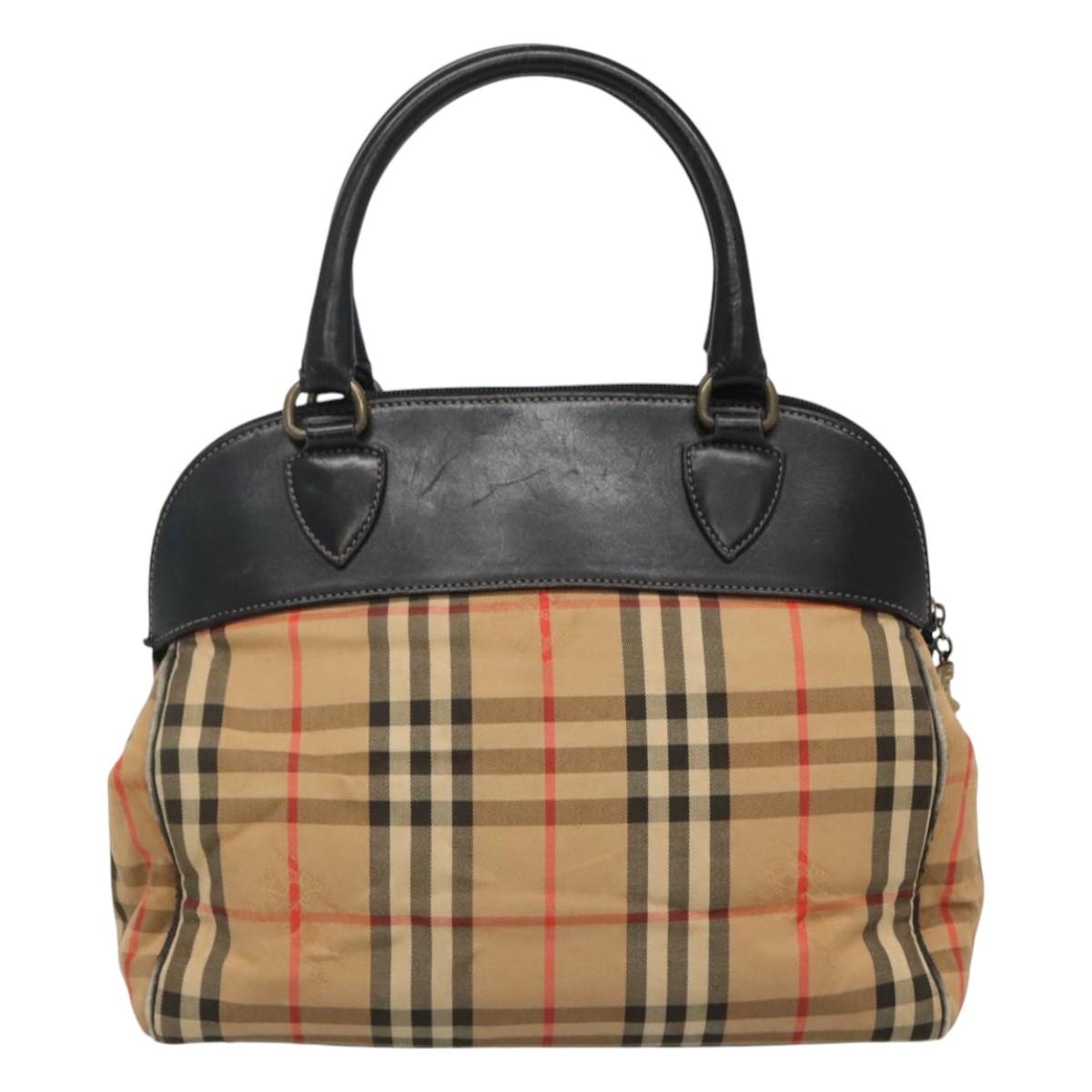 Burberry Nova Check Hand Bag Canvas Beige - 2