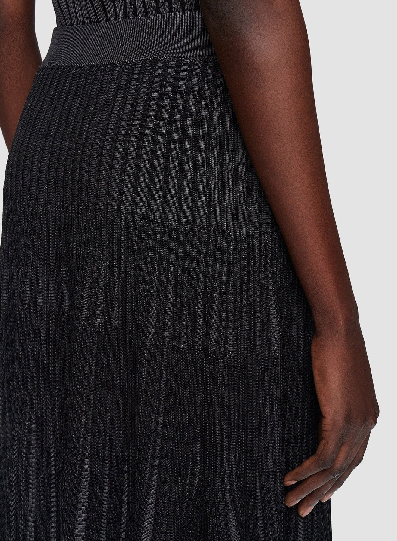 Bi-Colour Ribbed Skirt - 4