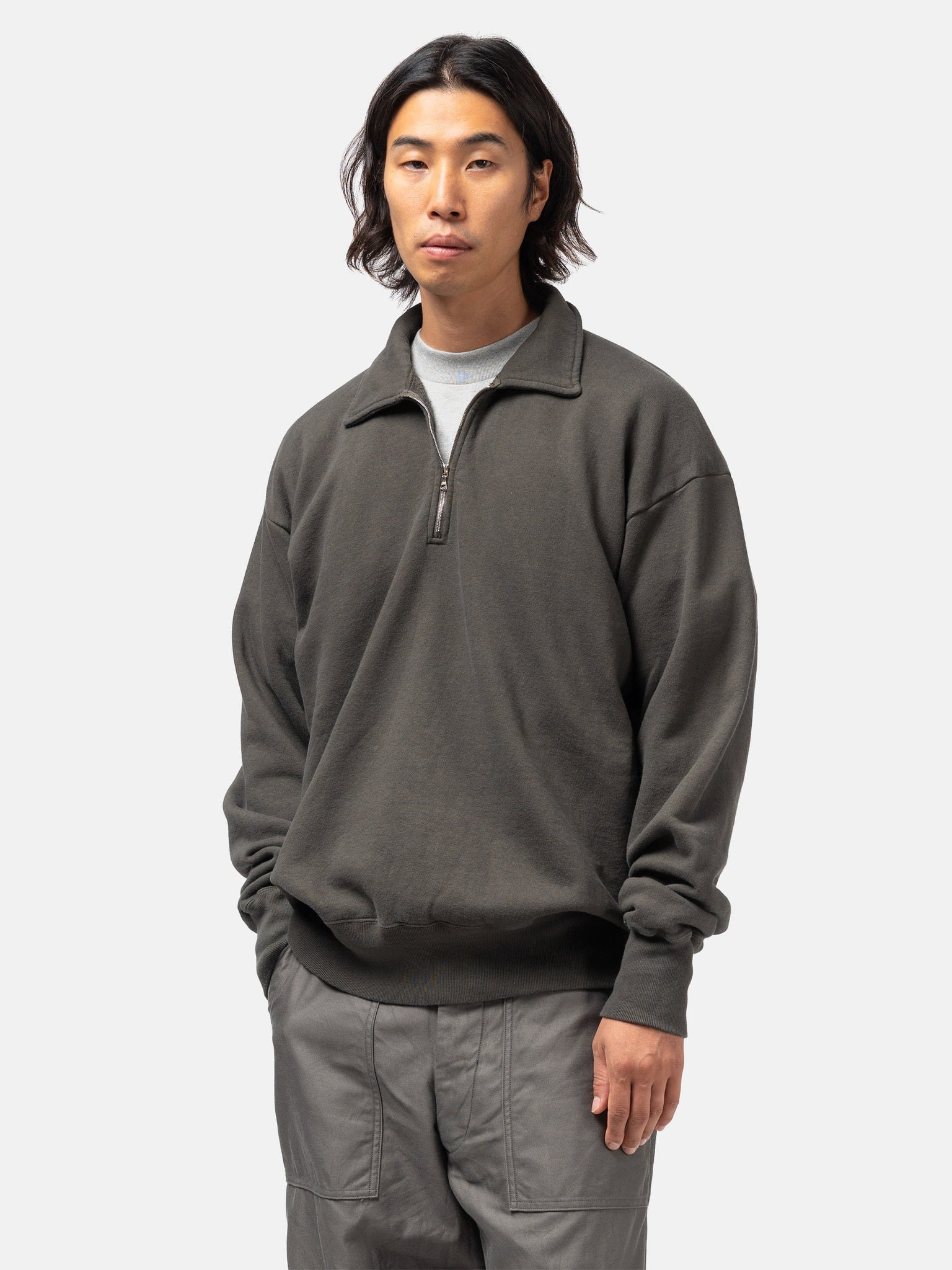 Half Zipper Pullover Fade Black - 4