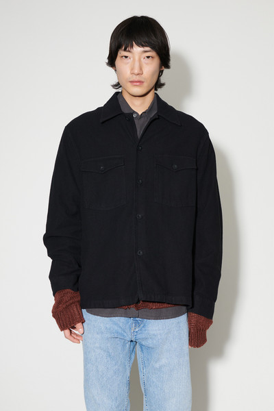 Our Legacy Evening Coach Jacket Black Brushed Cotton outlook