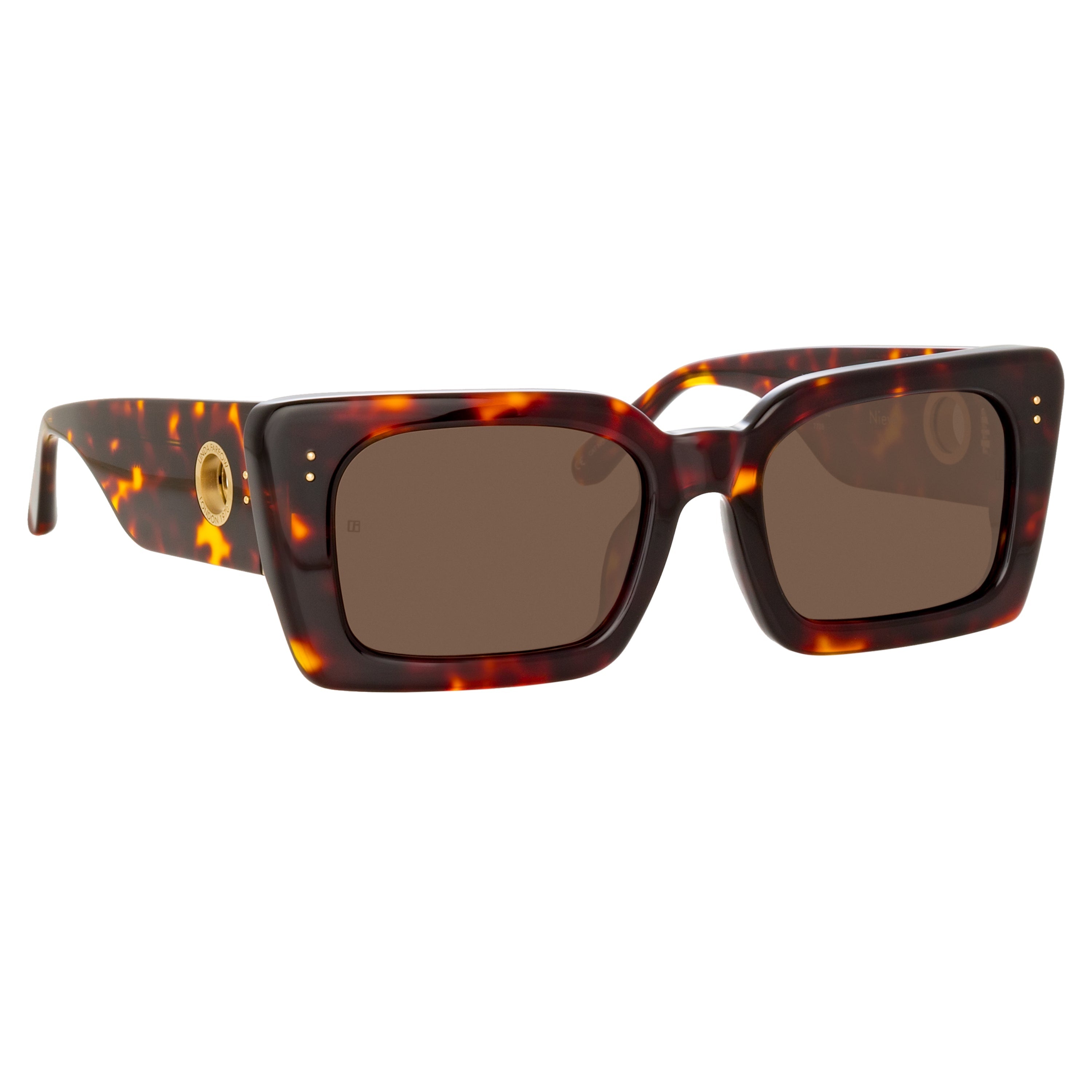 NIEVE RECTANGULAR SUNGLASSES IN TORTOISESHELL - 3