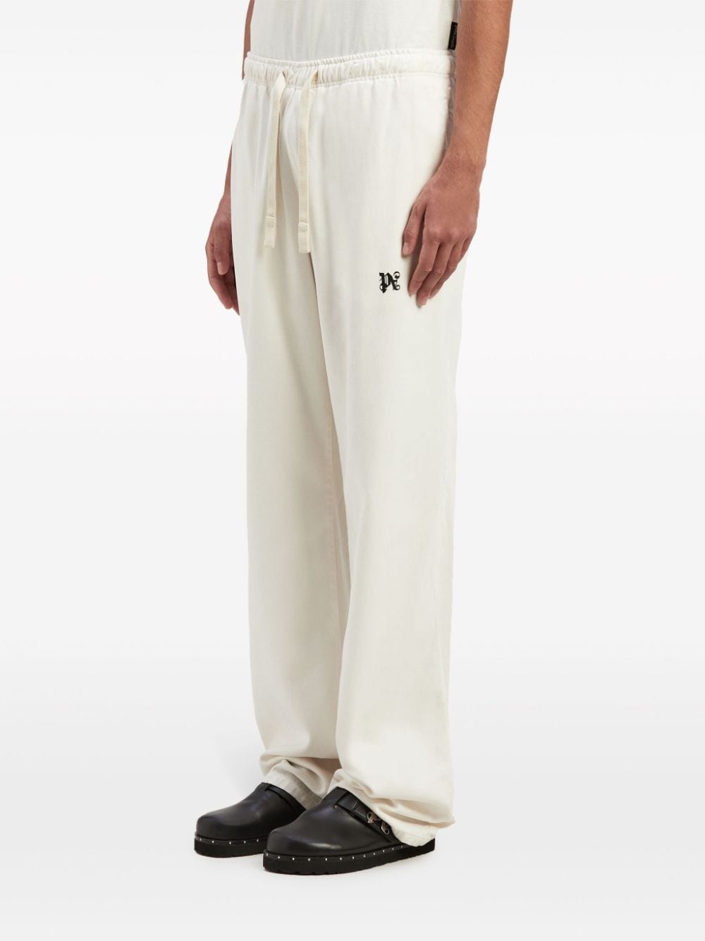 drawstring cotton trousers - 4