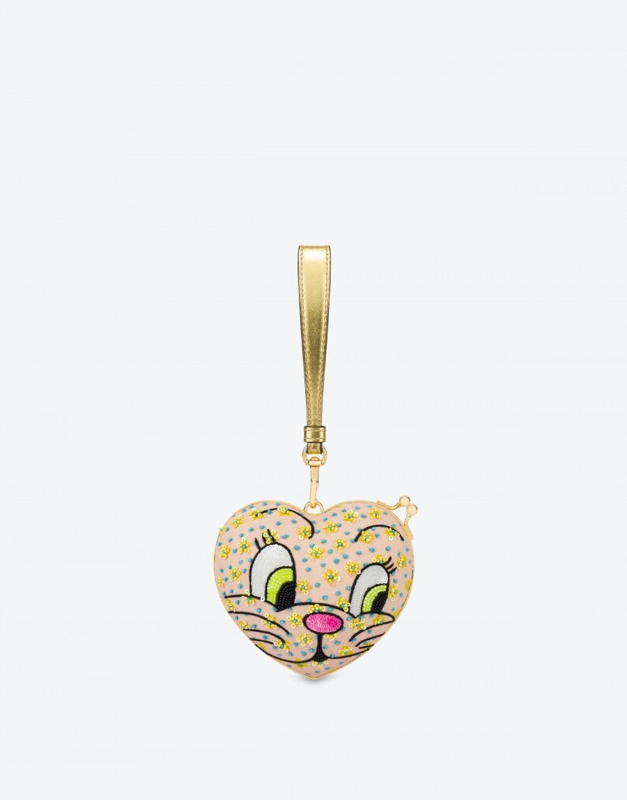 CAT EMBROIDERY HEART BAG - 1