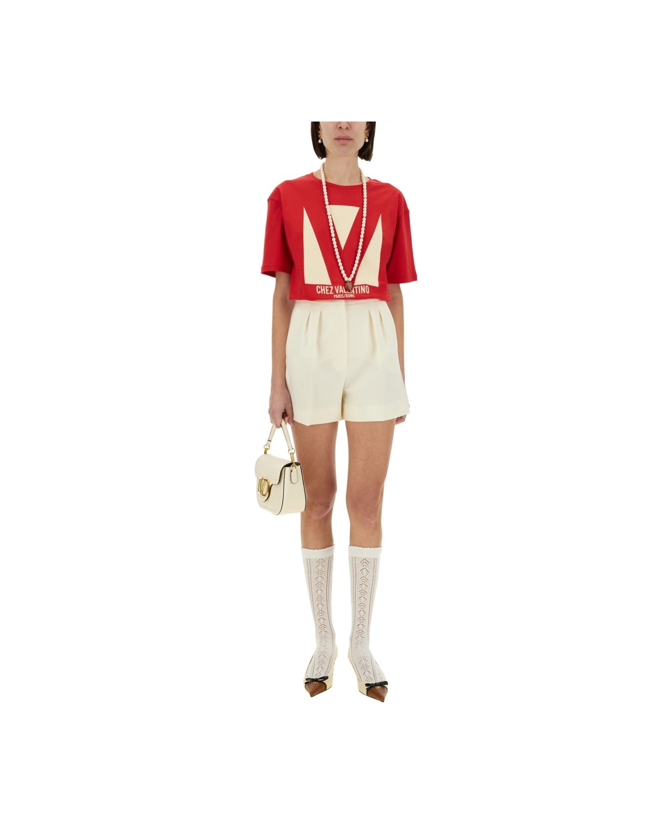 "chez Valentino" Print T-shirt - 2