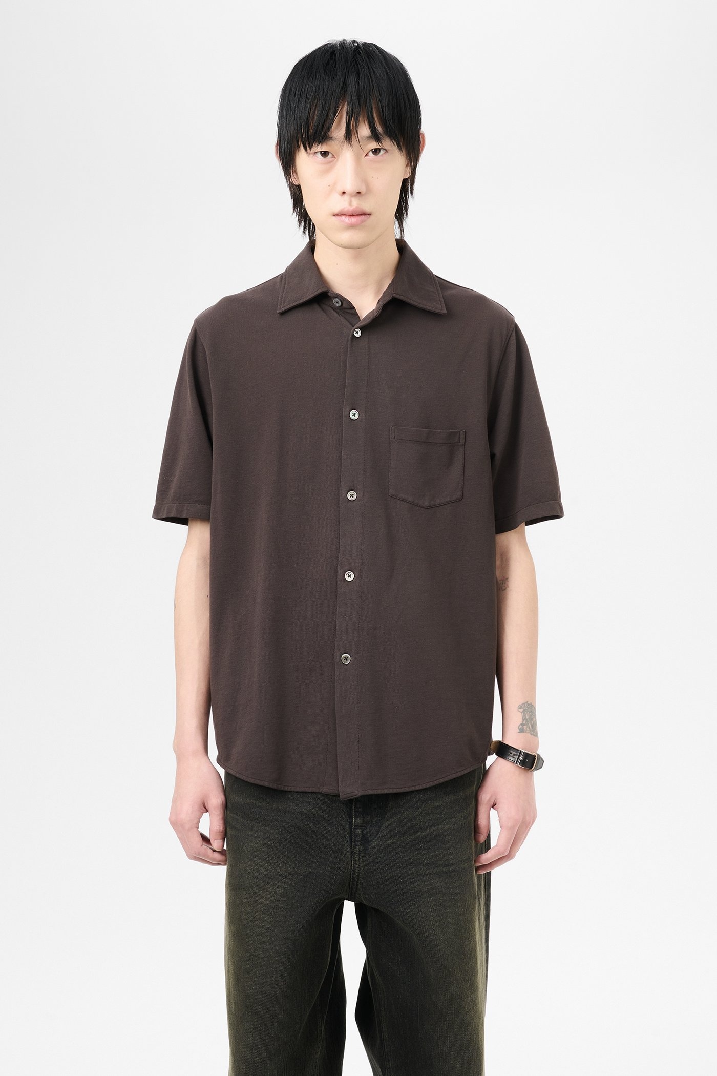 Analog Shirt Deep Brown Super Mall Piquet - 3