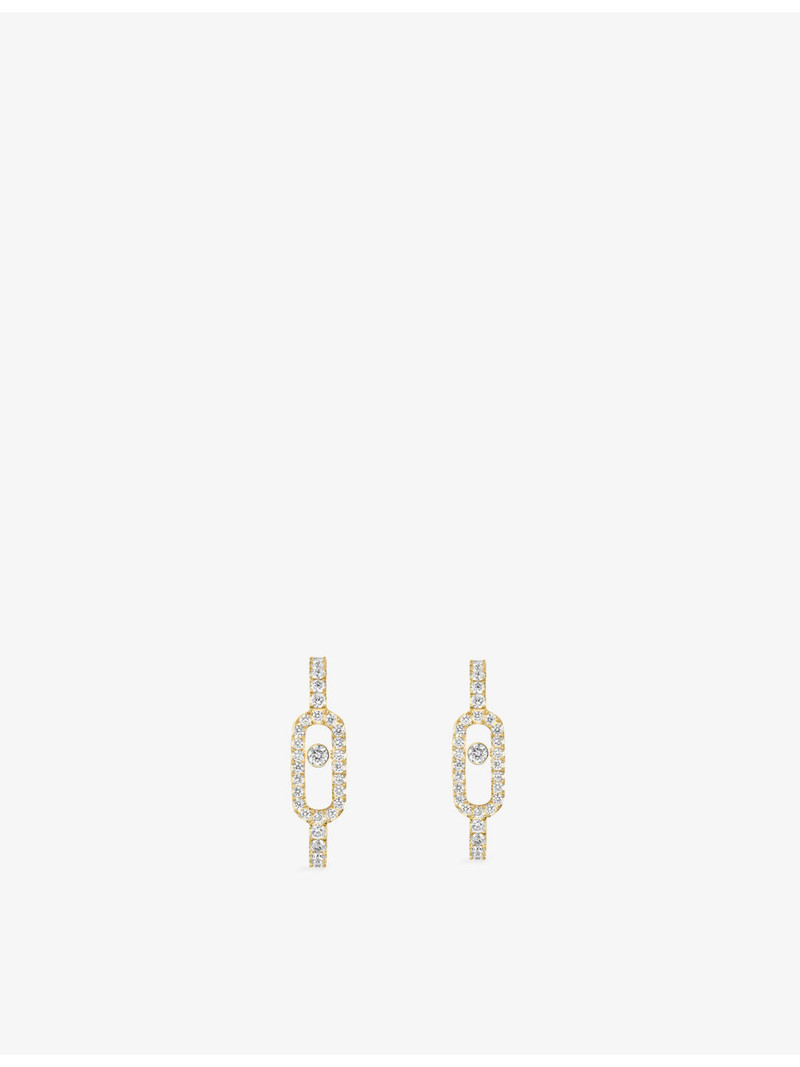 Move Uno Pave 18ct Gold And 0.19ct Diamond Single Earring 1