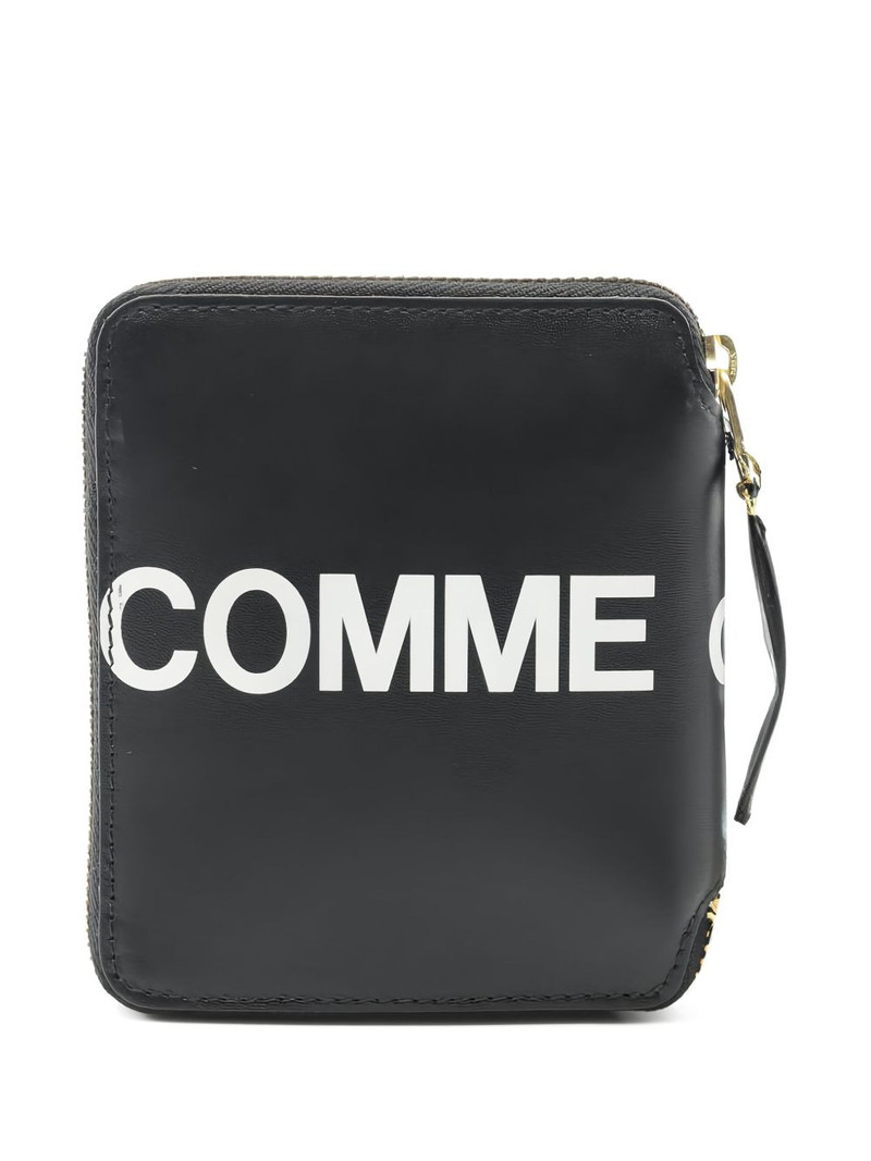 Comme Des Garçons logo-print leather wallet outlook