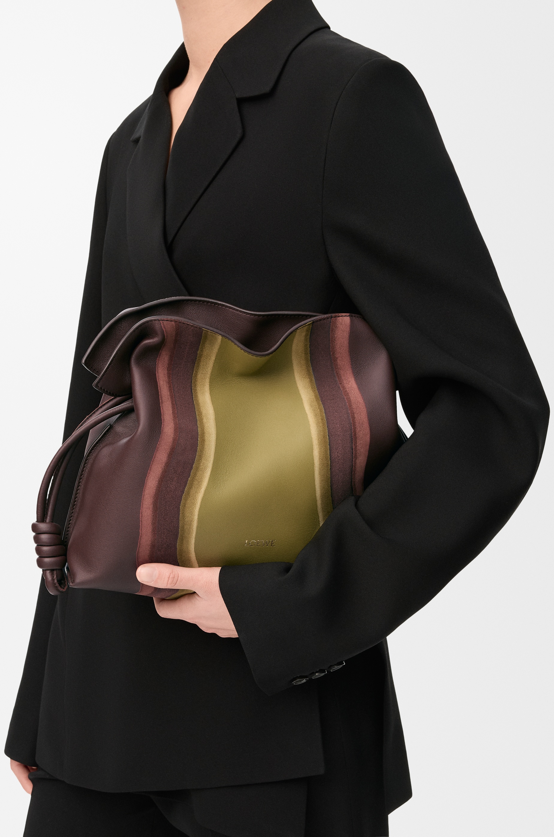 Medium Flamenco clutch in nappa calfskin - 3