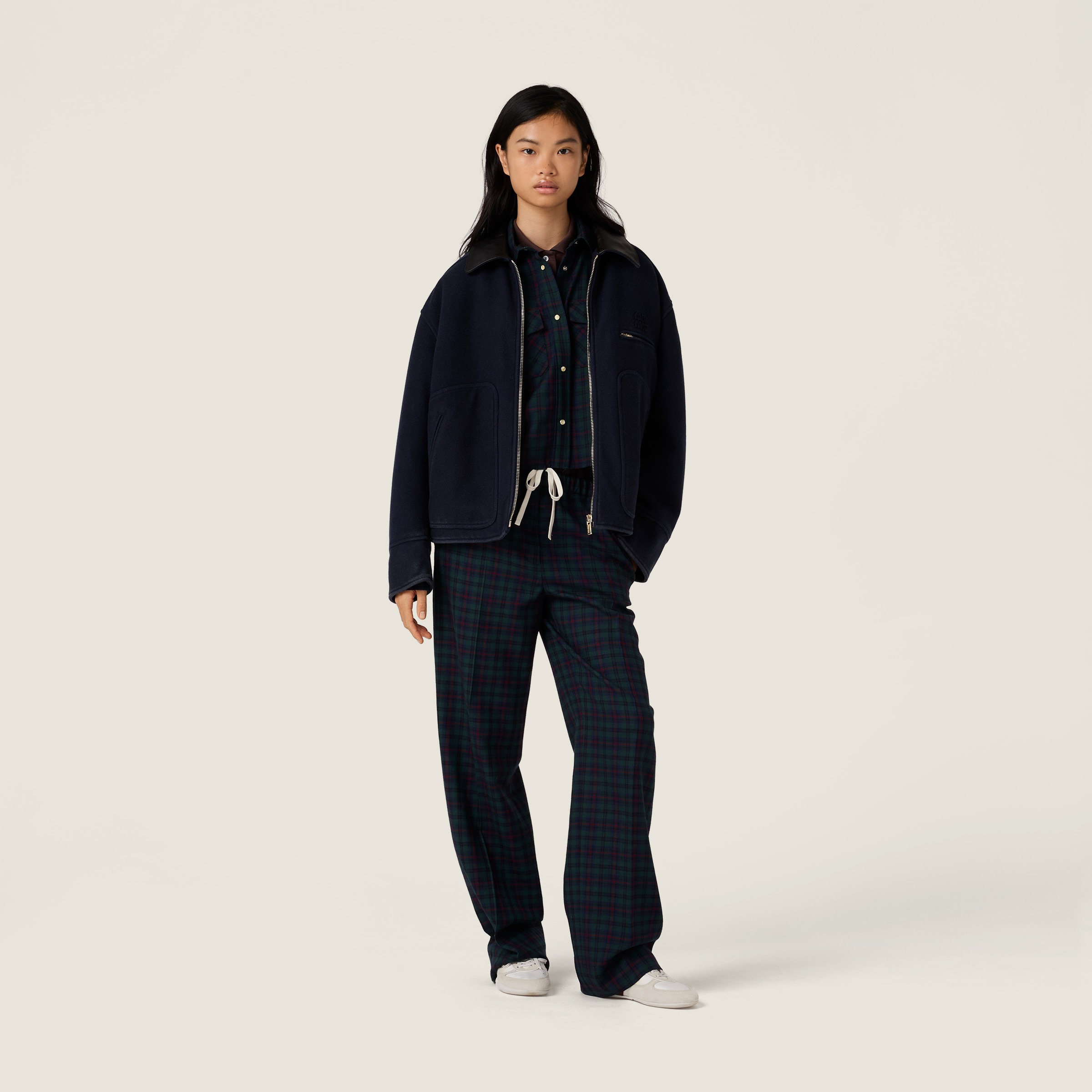 Washed wool cloth blouson jacket - 2
