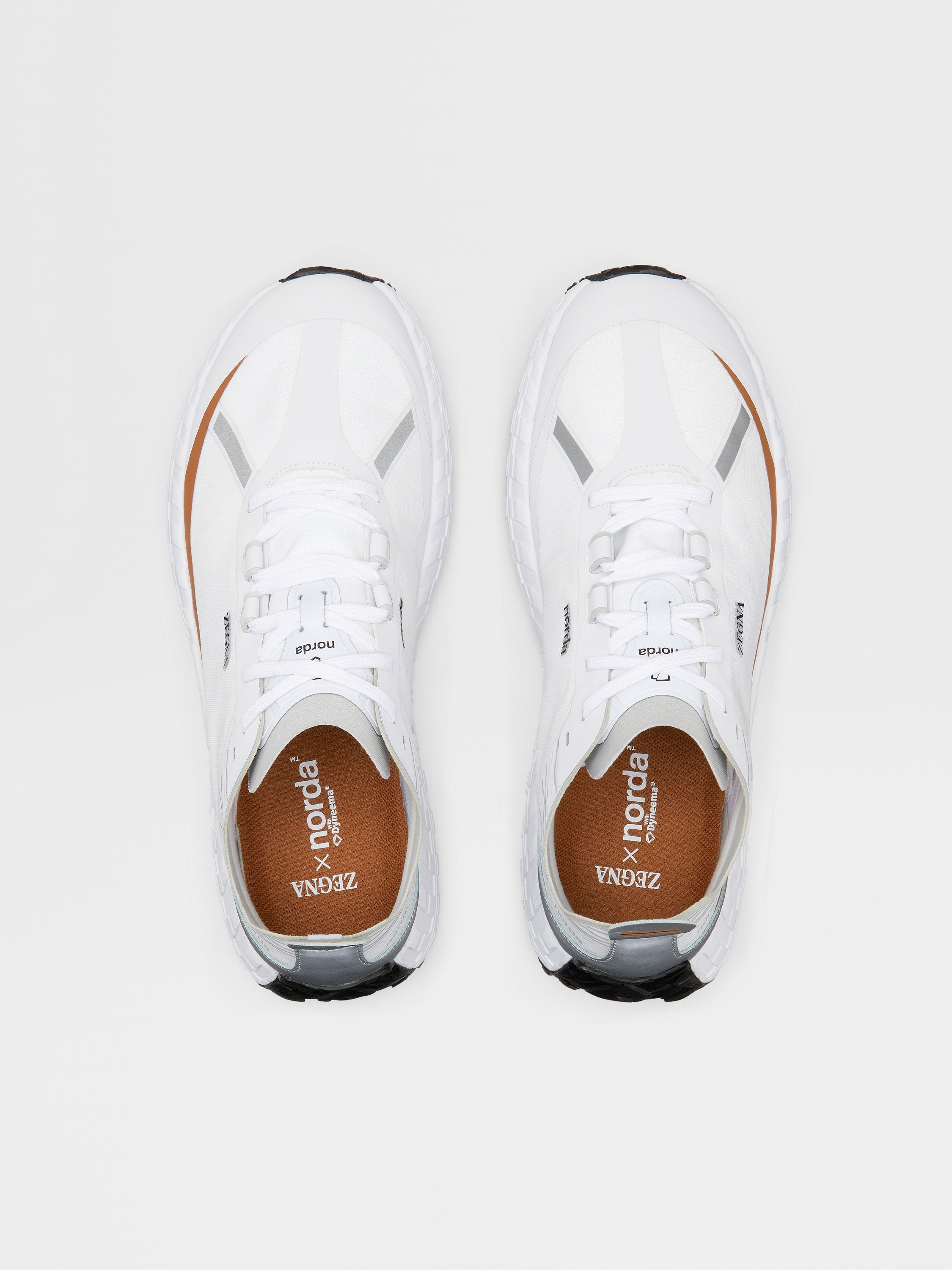 ZEGNA X NORDA™ 001 WHITE TECHNICAL FABRIC SNEAKERS - 5