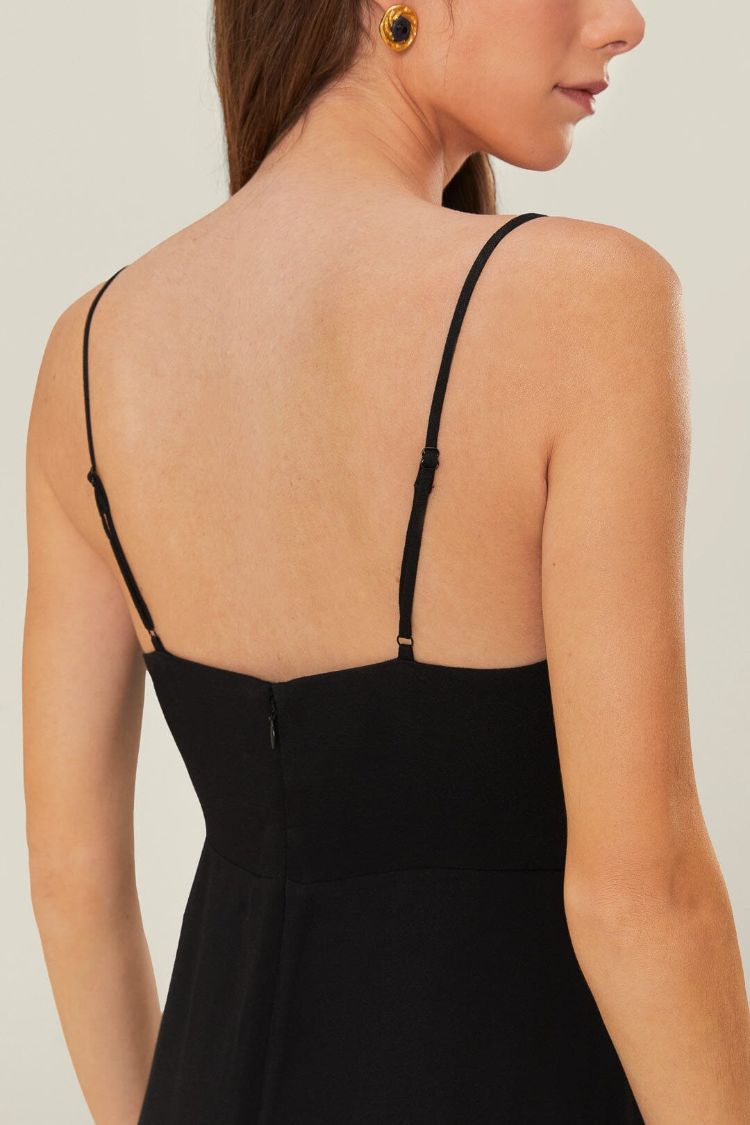 Black Flowered Bust Midi Dress - 5