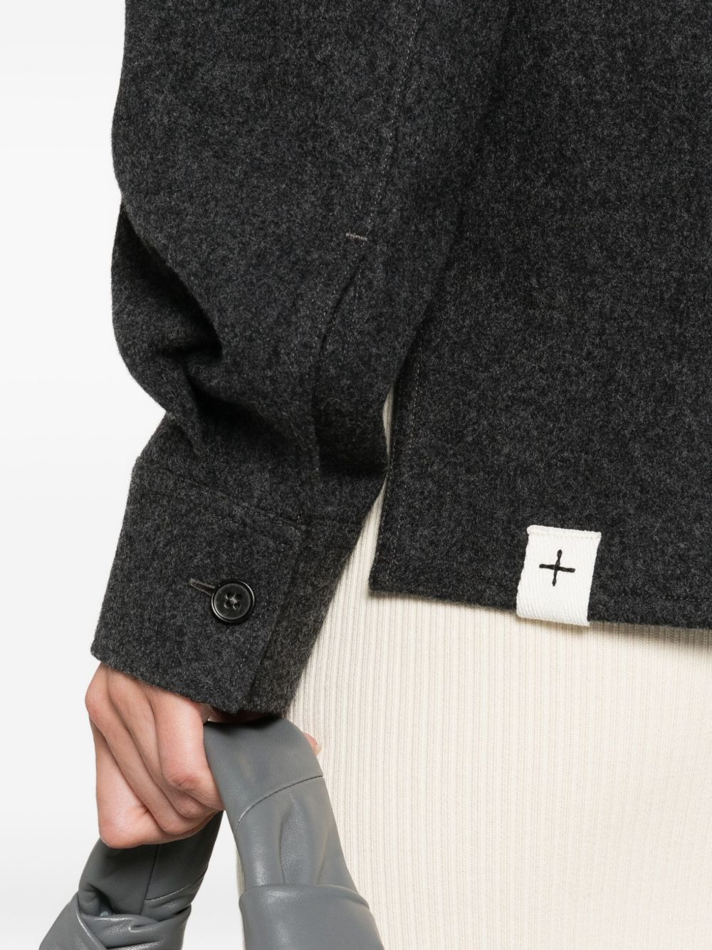 button-down wool shirt - 5