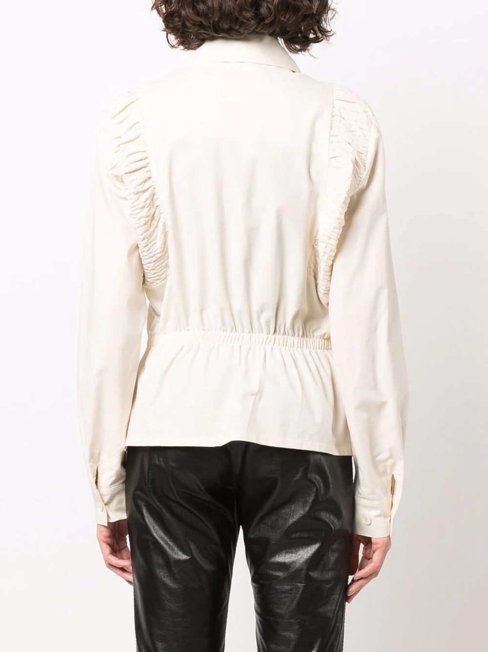 ruched-detail shirt - 4