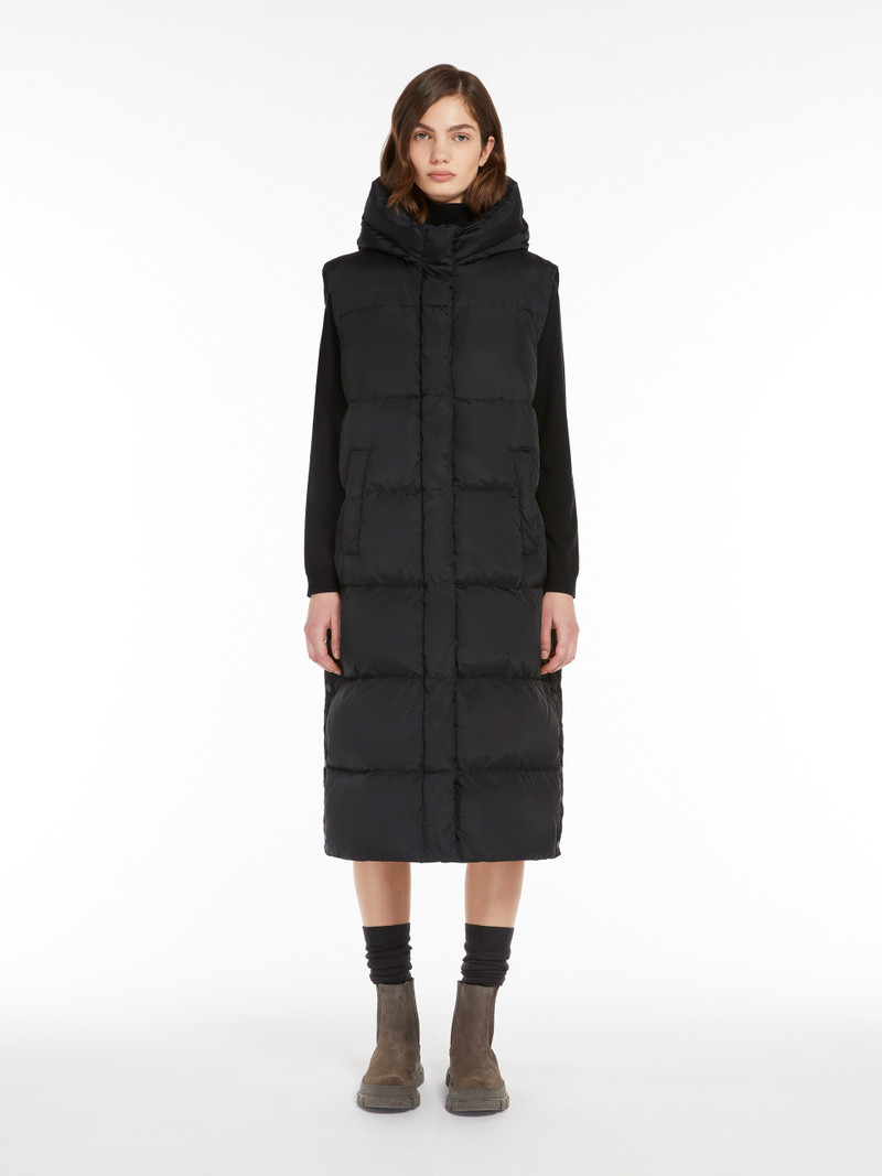 WEEKEND Max Mara ZIMINO Long water-repellent taffeta gilet outlook