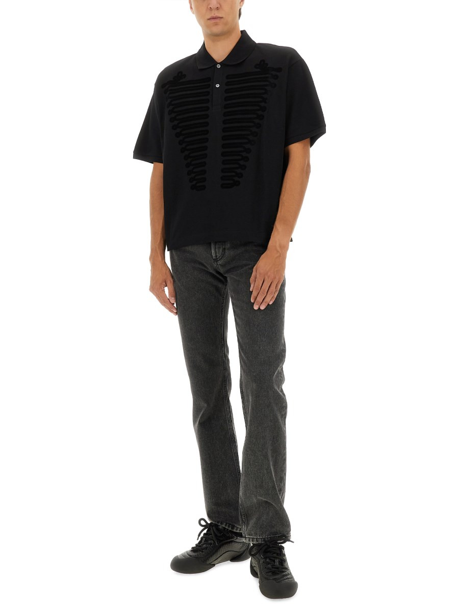 COTTON CEREMONIAL BOXY POLO SHIRT - 2