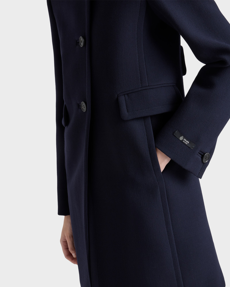 Single-breasted natté fabric coat 4