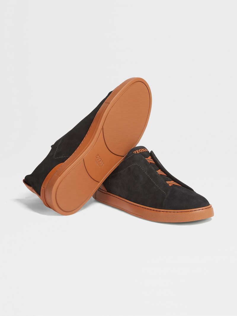BLACK SUEDE TRIPLE STITCH™ SNEAKERS 5