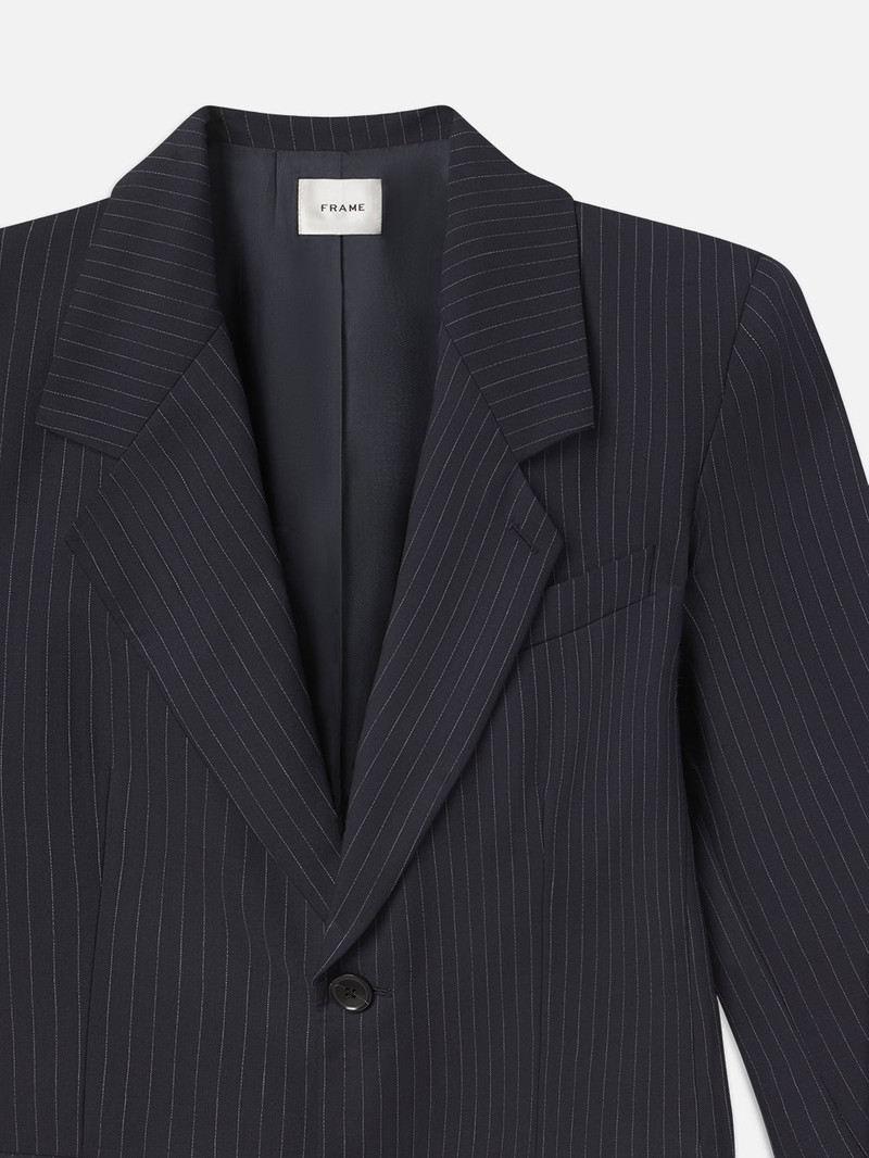 FRAME Grandfather Blazer in Navy Multi outlook