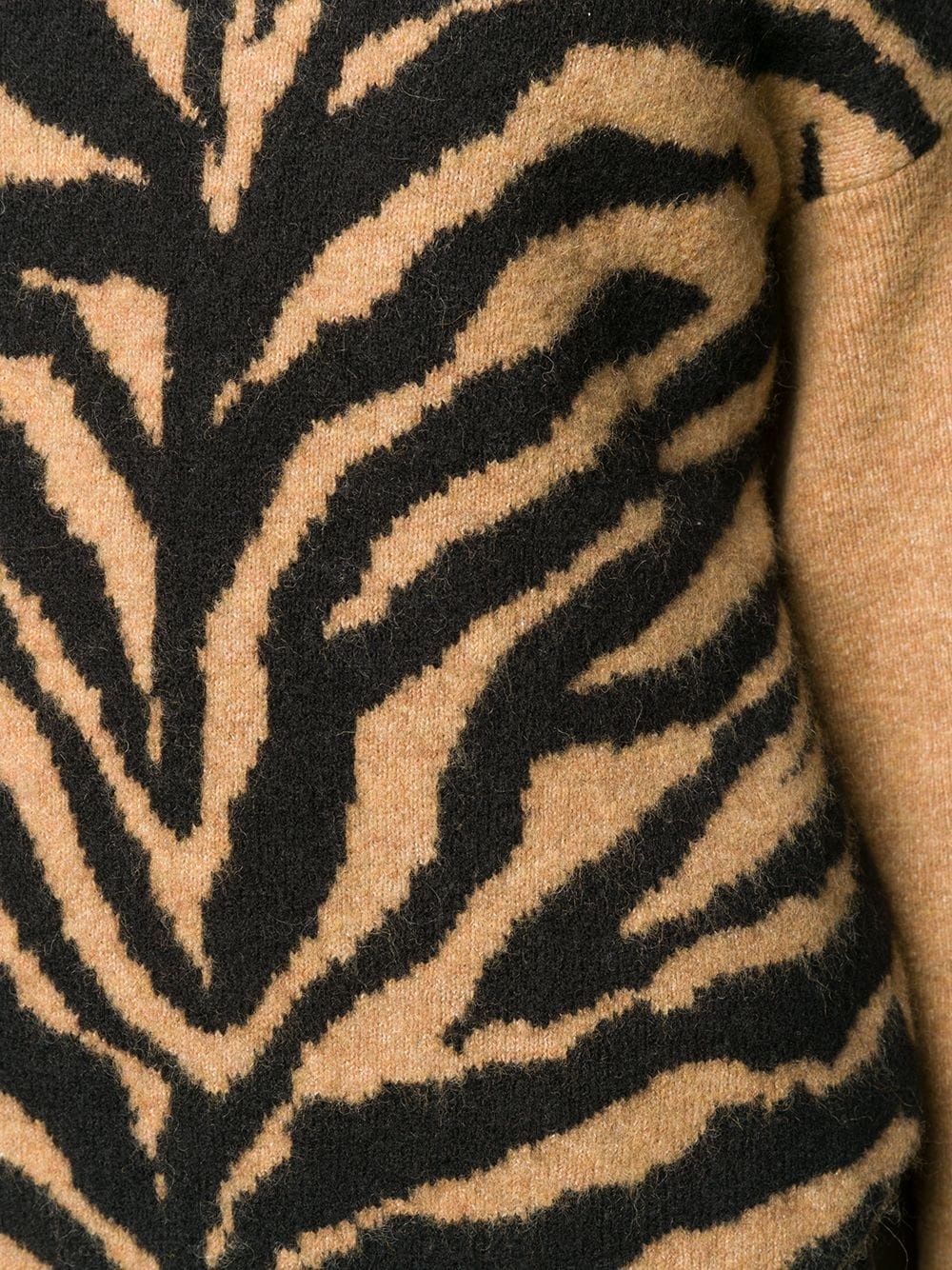 cape back tiger print sweater - 5