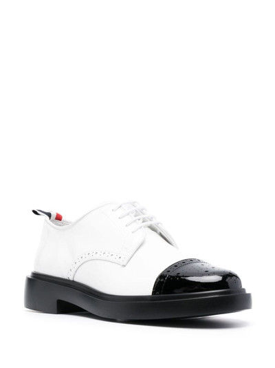 Thom Browne CAP TOE DERBY W/ LIGHTWEIGHT RUBBER SOLE IN SOFT PATENT LEATHER outlook