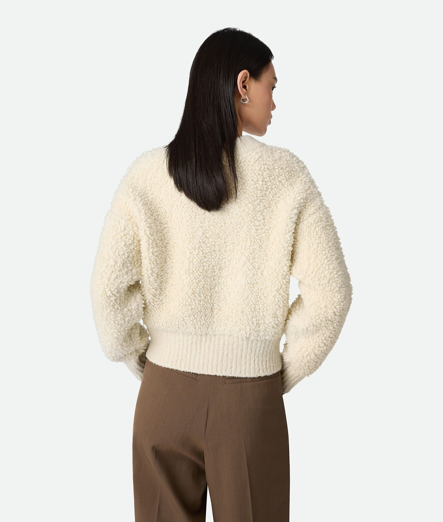 Wool Loop And Rib Cardigan - 3
