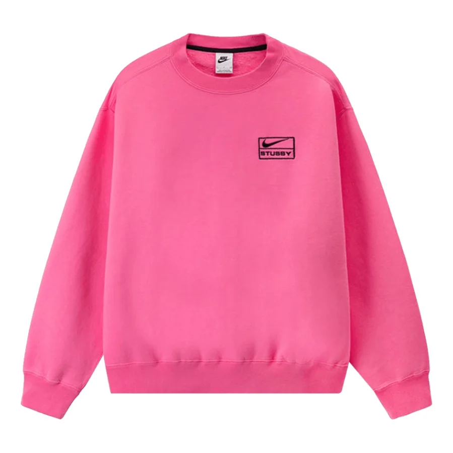 Nike x Stussy NRG Washed Fleece Crew 'Lotus Pink' DO5310-670 - 1