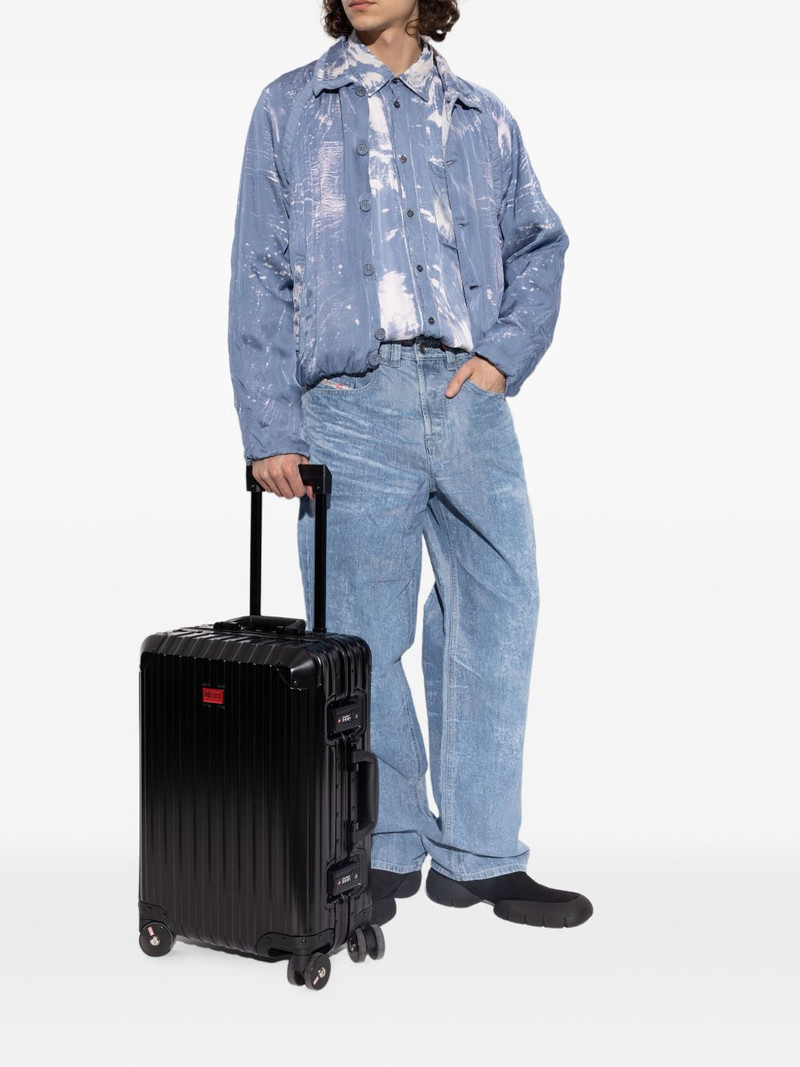 Diesel grooved logo-plaque luggage outlook