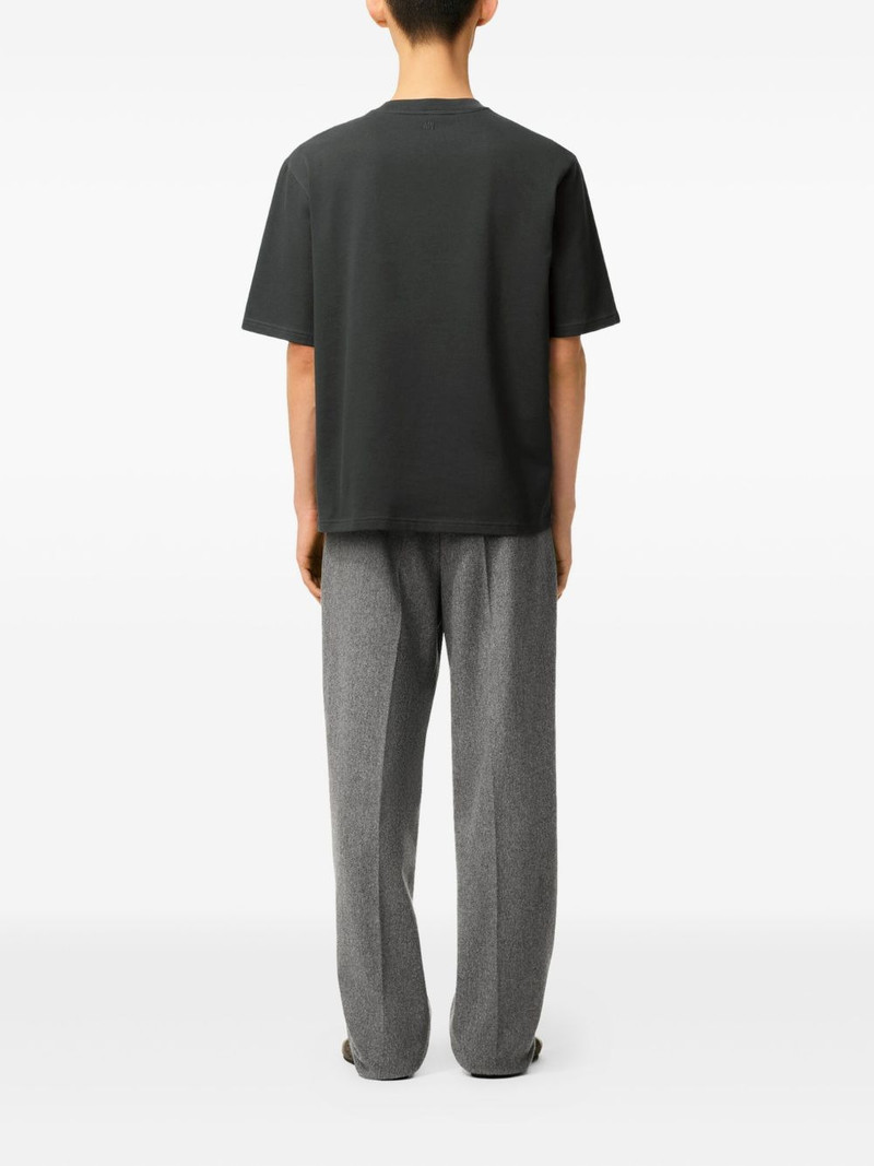 AMI Paris heart-embossed cotton T-shirt outlook