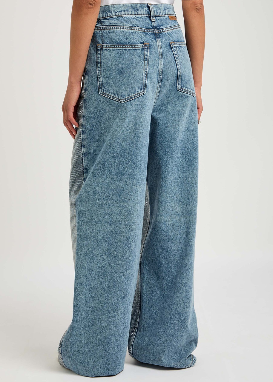 Stella Mccartney Hotflix Stud-embellished Wide-leg Jeans - 3