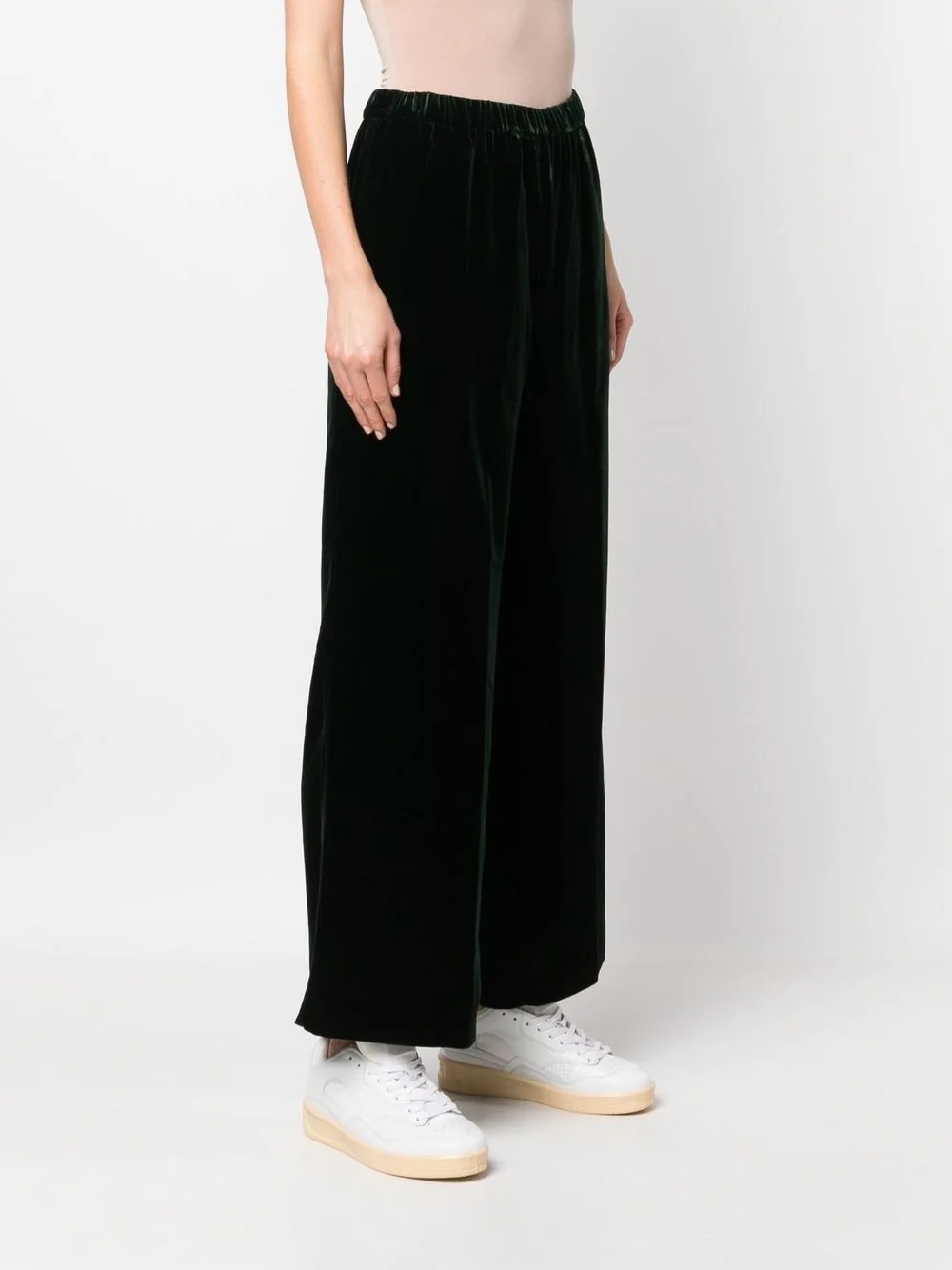 straight-leg velvet trousers - 3