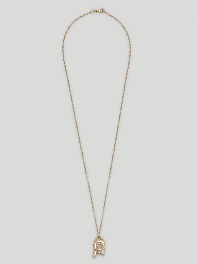 Palm Angels MELTING WAX CLEAR CHARM NECKLACE outlook