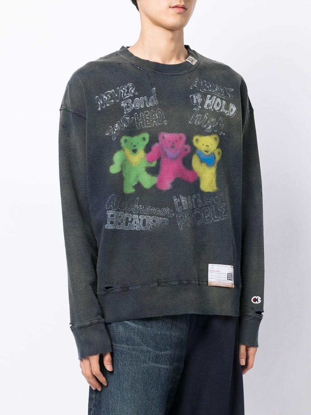 graphic-print crew-neck sweatshirt - 3