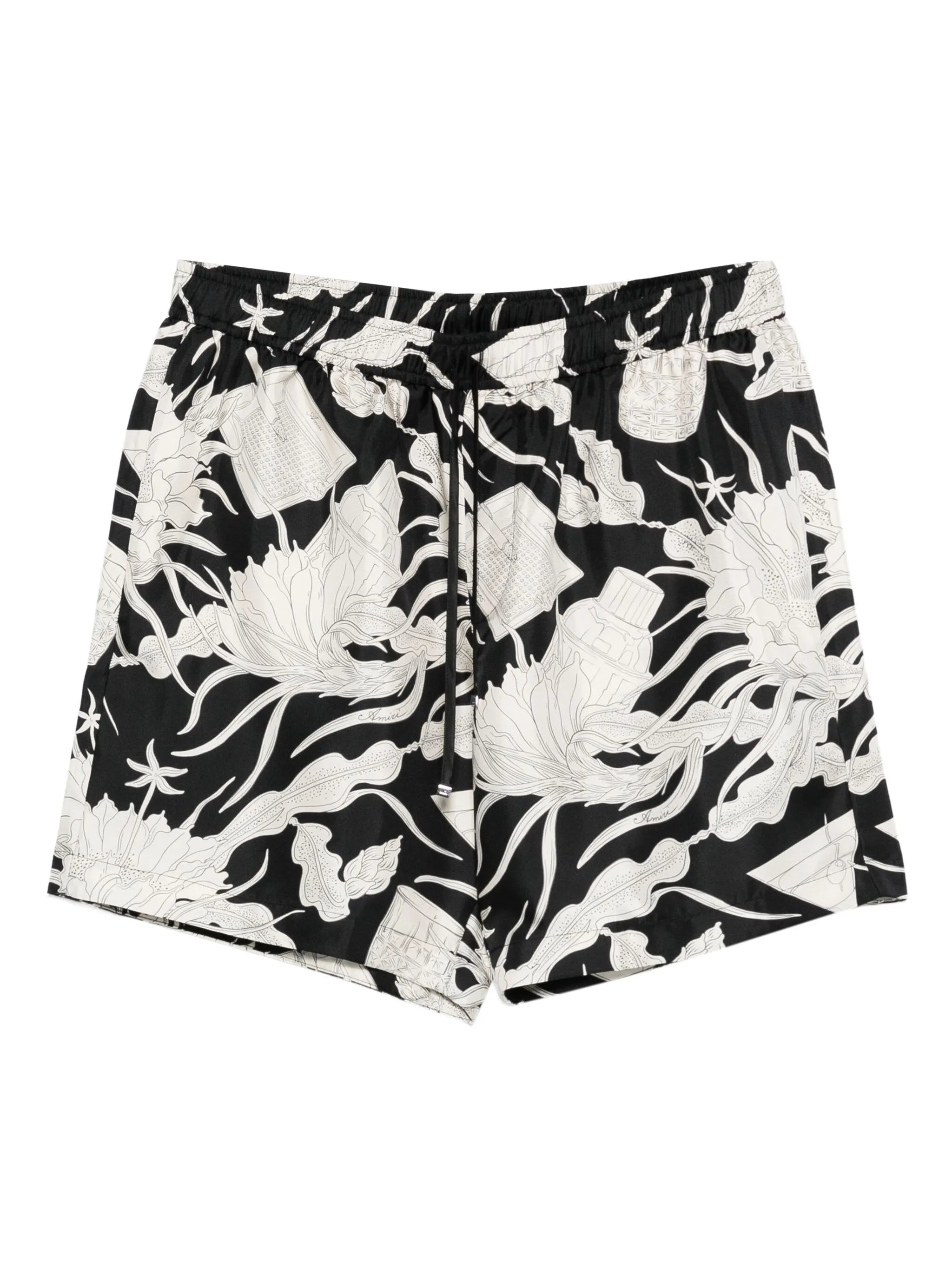Amiri Floral-print Drawstring Shorts - 1