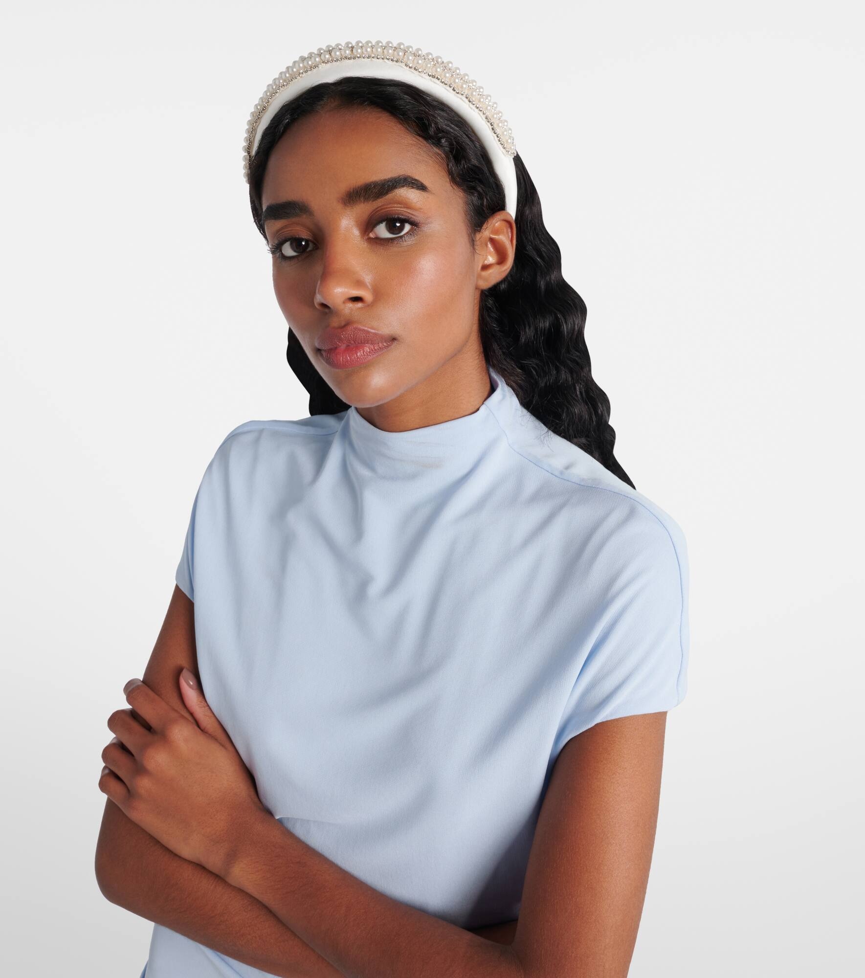 Embellished satin headband - 2
