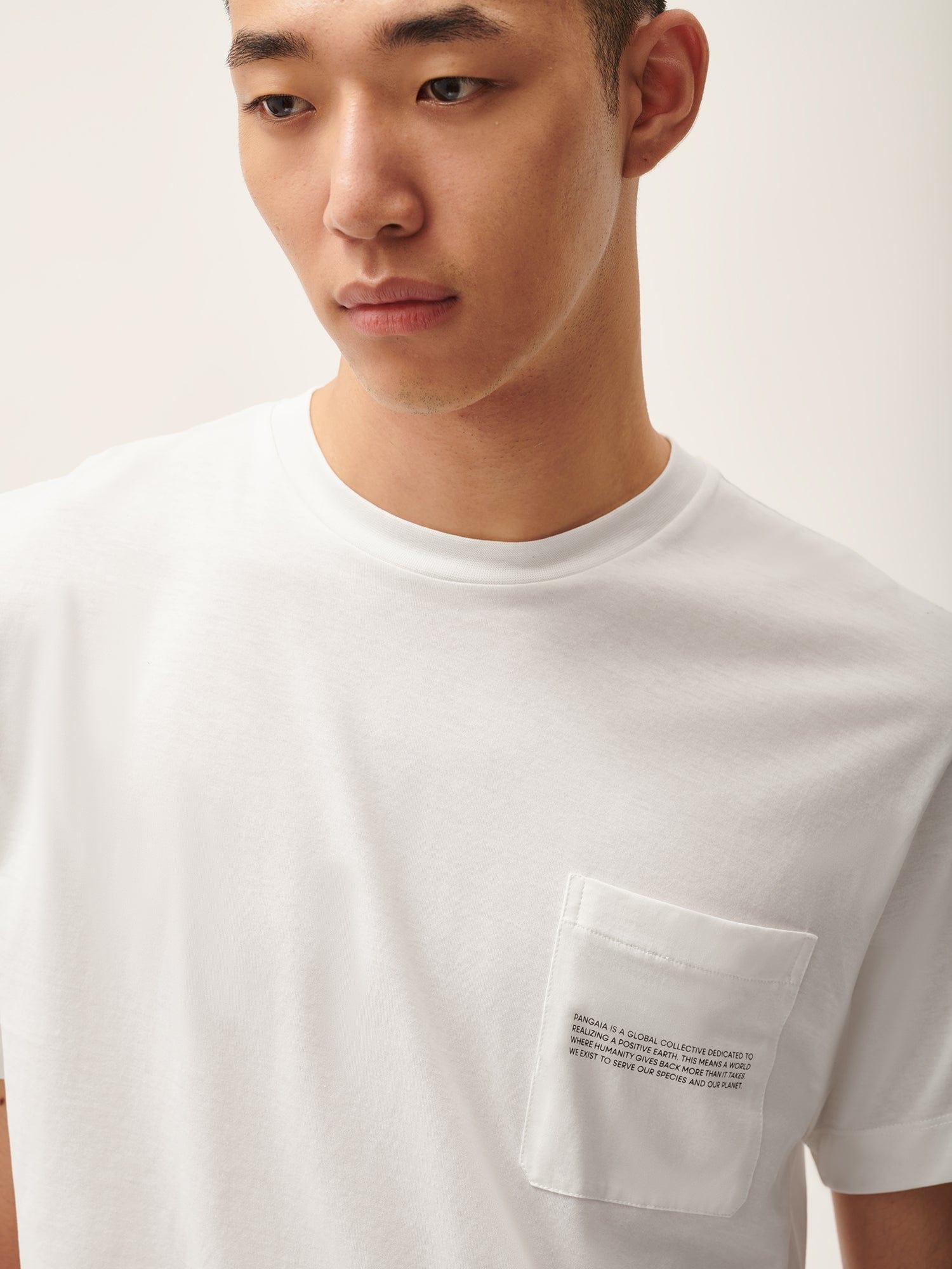 Mens 365 Lightweight Pocket T-Shirt - Off-White - 4