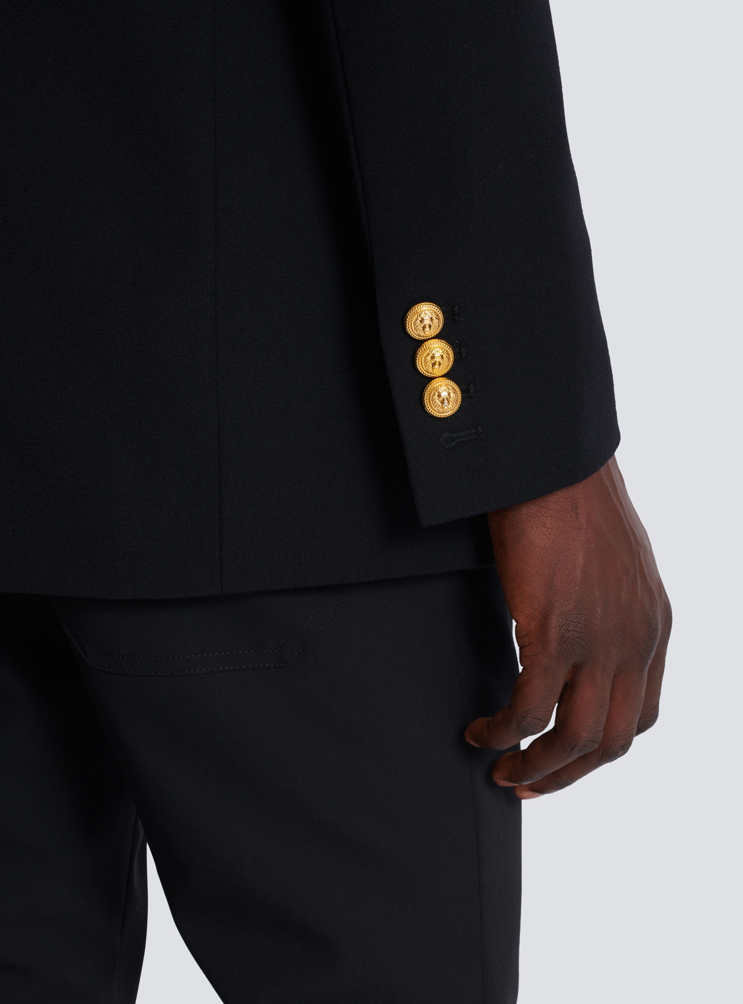 Grain de poudre jacket with satin lapels - 8