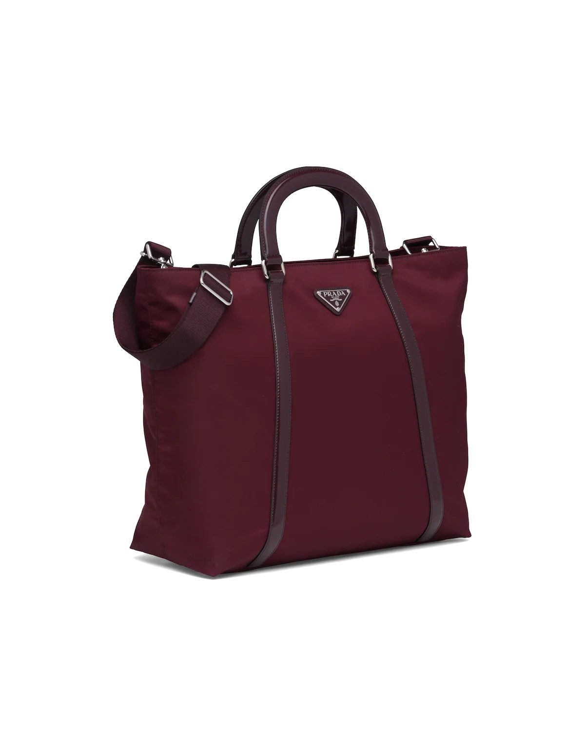 Medium nylon and leather tote - 3