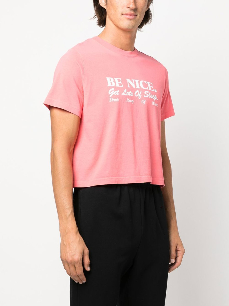 Be Nice print cropped T-shirt 3